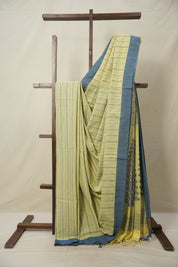 Lt. Yellow Bengal Cotton Saree - SRLYBCS98