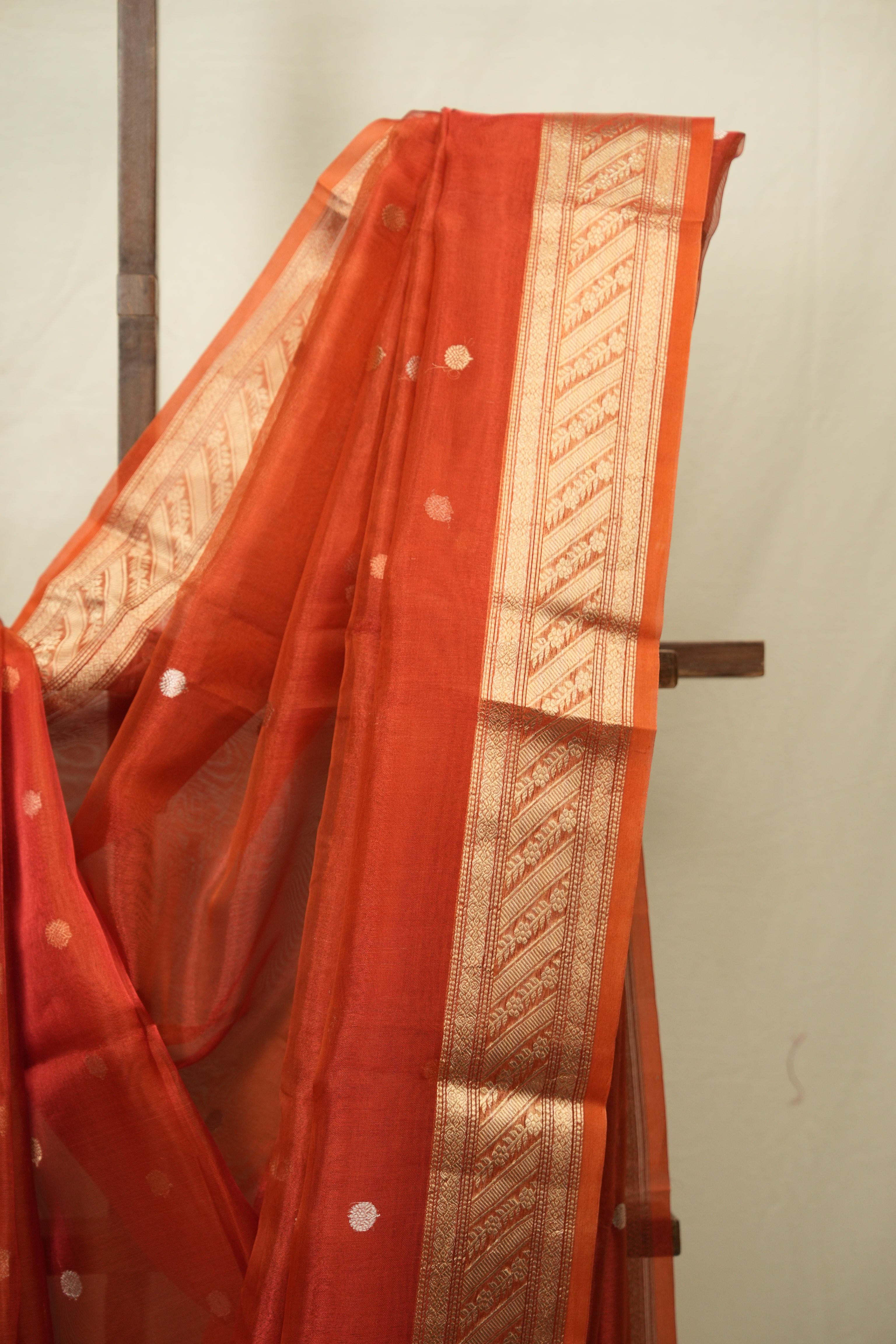 Orange Tissue Banarasi Silk Saree - SROTBSS88