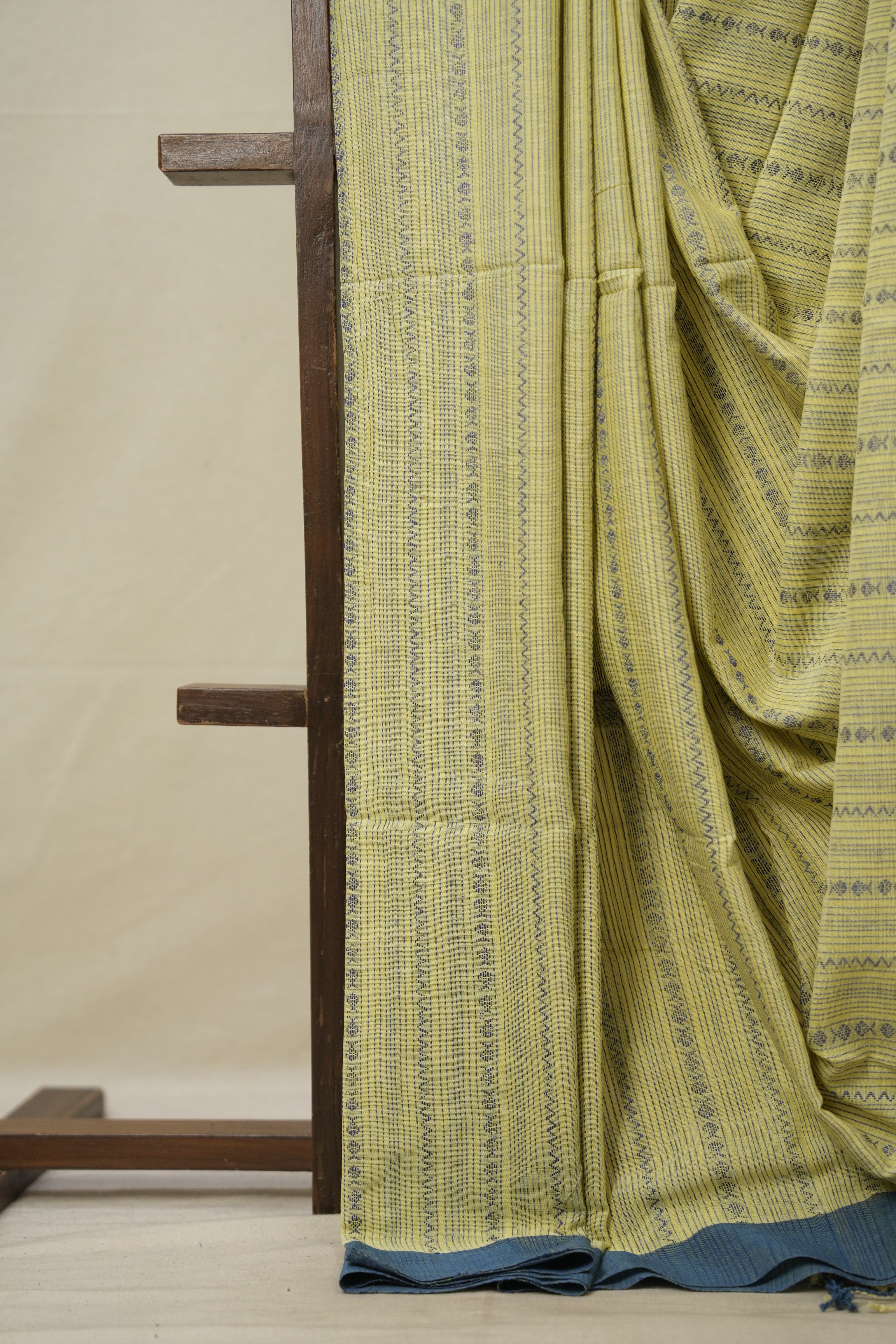 Lt. Yellow Bengal Cotton Saree - SRLYBCS98