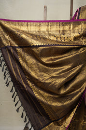 Marshmallow Pink Gadwal Silk Saree - SRMPGSS595