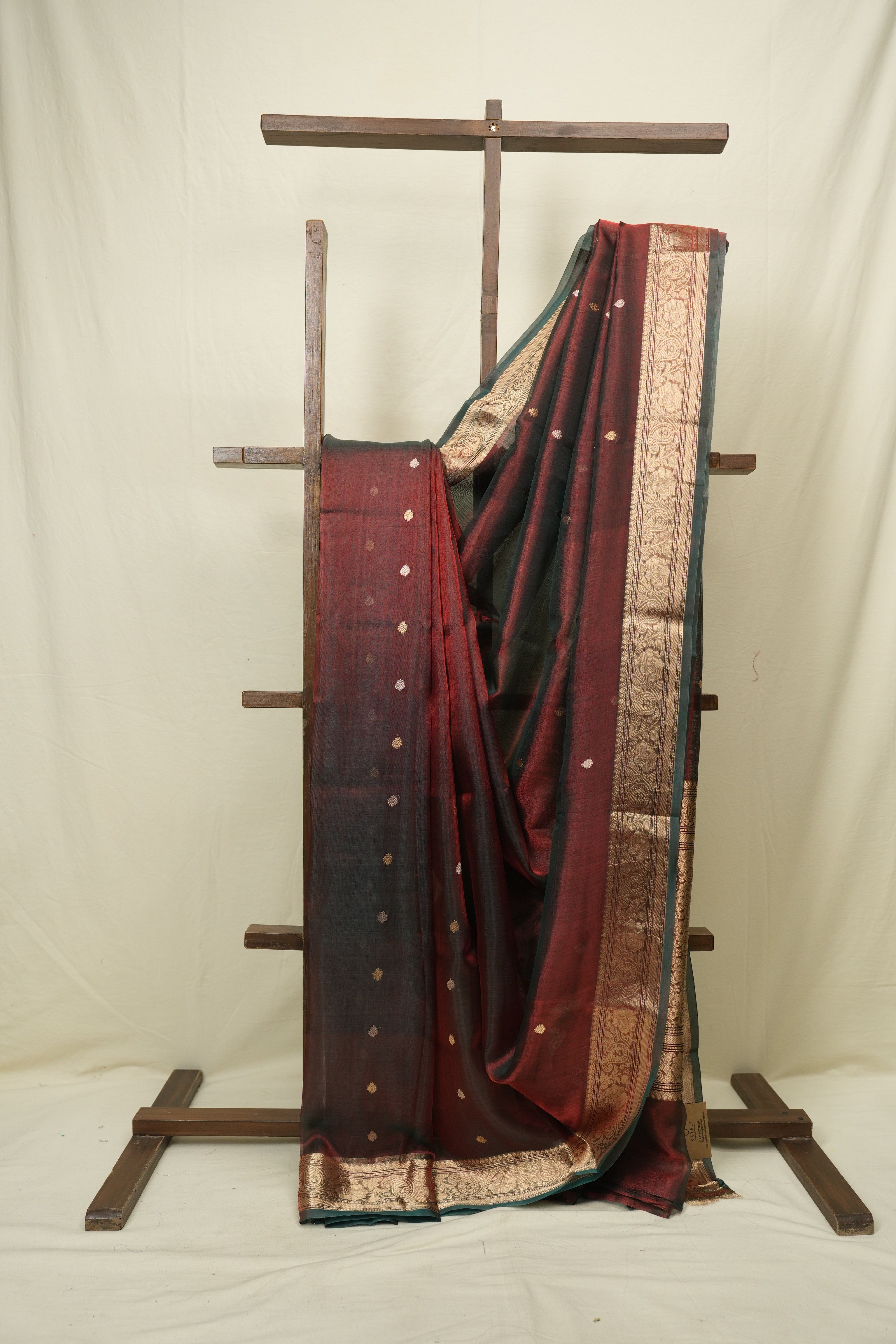 Maroon Tissue Banarasi Silk Saree - SRMTBSS87