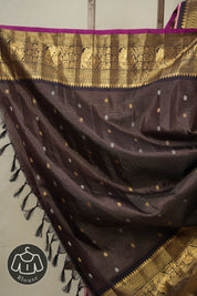 Marshmallow Pink Gadwal Silk Saree - SRMPGSS595