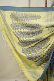Lt. Yellow Bengal Cotton Saree - SRLYBCS98
