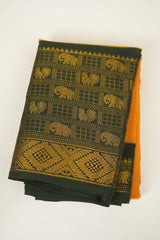 Yellow Sungudi Cotton Saree - SRYSCS295