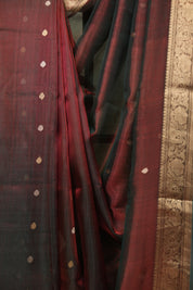 Maroon Tissue Banarasi Silk Saree - SRMTBSS87