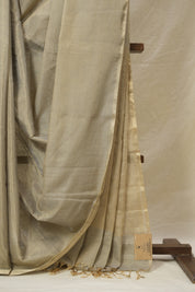 Grey Maheshwari Tissue Saree - SRGMTS740
