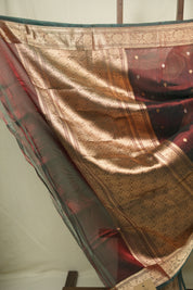 Maroon Tissue Banarasi Silk Saree - SRMTBSS87