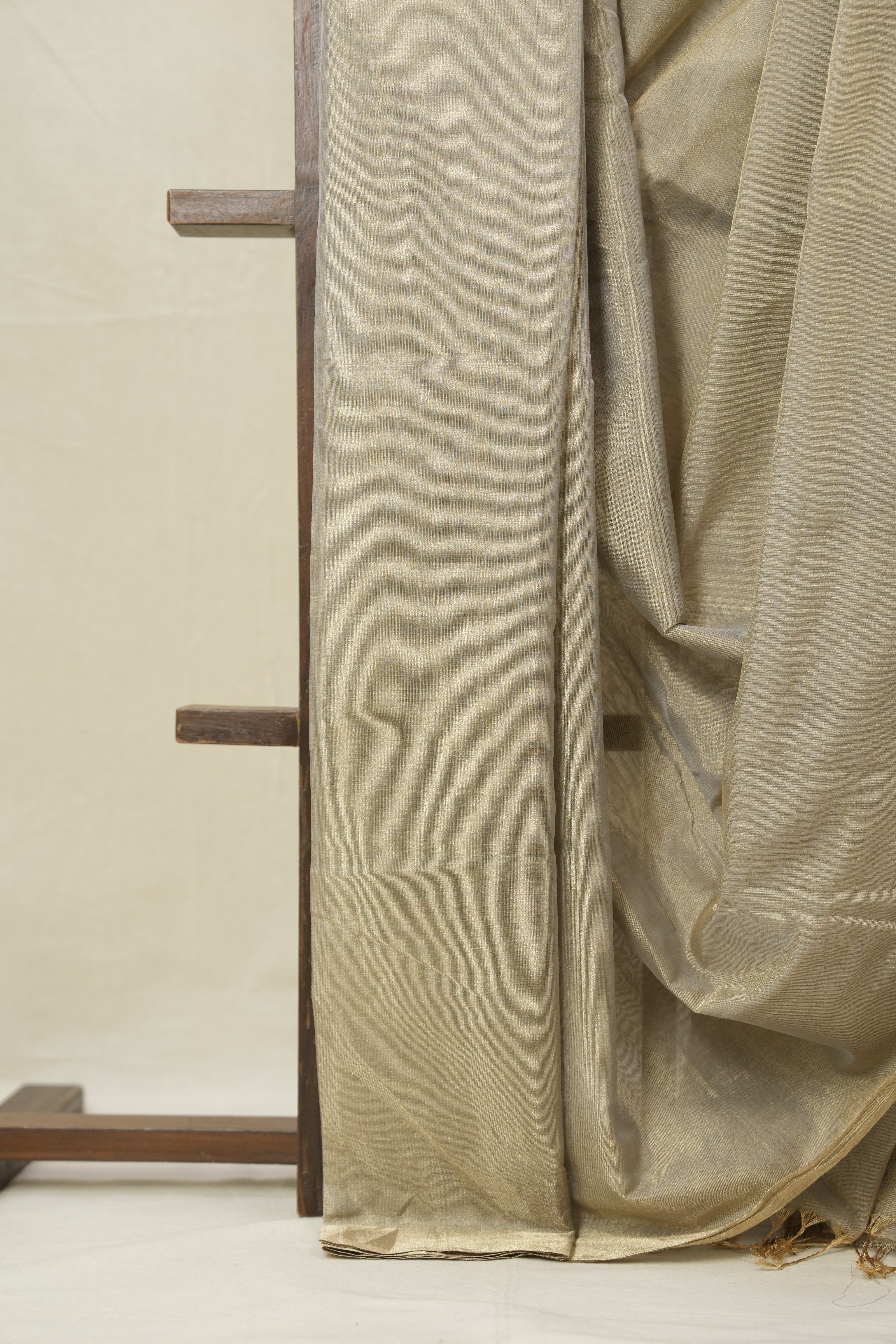 Grey Maheshwari Tissue Saree - SRGMTS740