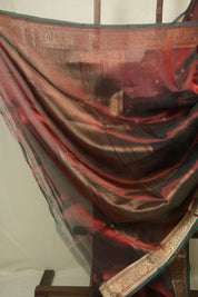Maroon Tissue Banarasi Silk Saree - SRMTBSS87