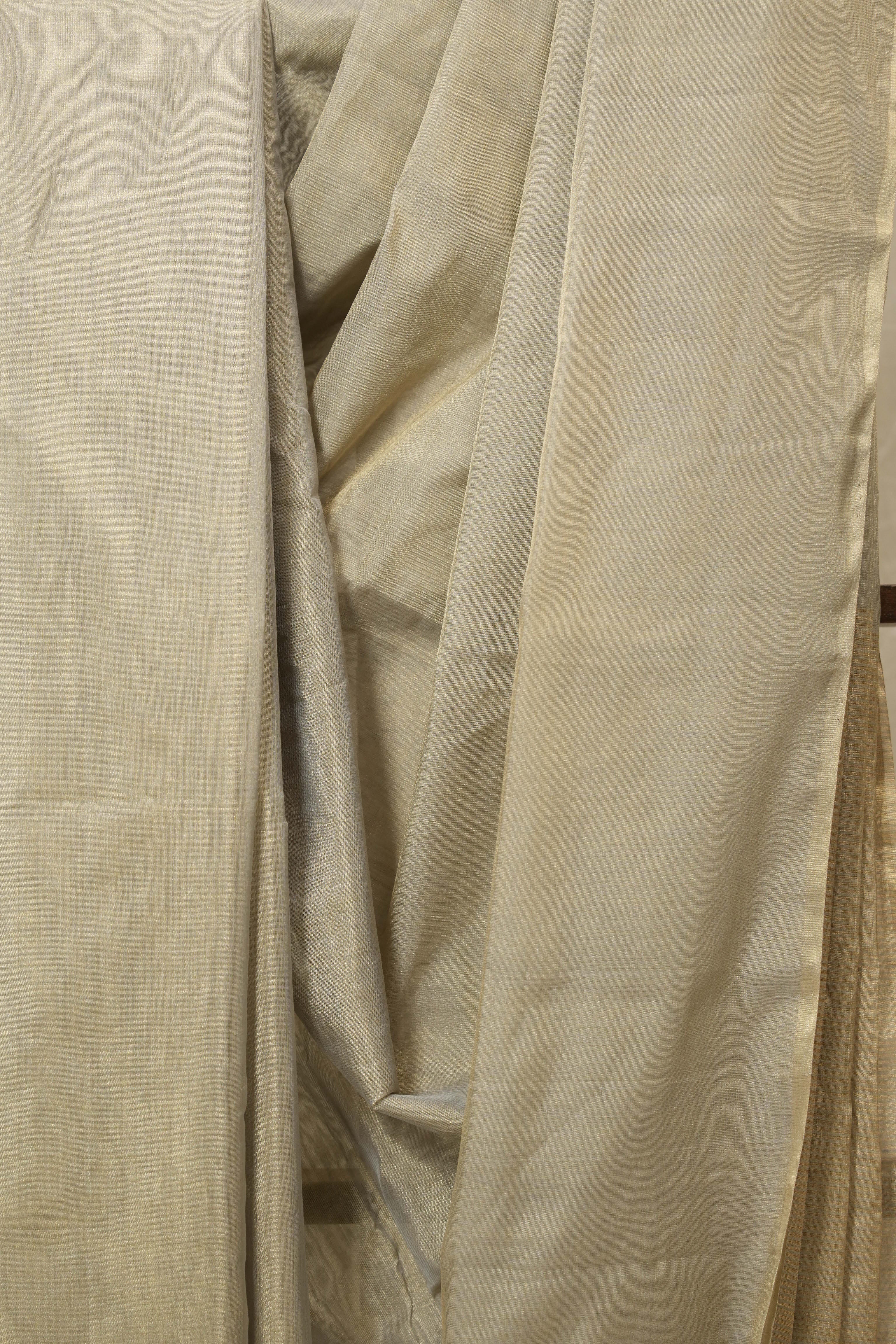 Grey Maheshwari Tissue Saree - SRGMTS740