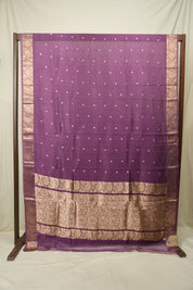 Plum Tissue Banarasi Silk Saree - SRPTBSS81