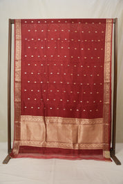 Maroon Tissue Banarasi Silk Saree - SRMTBSS57