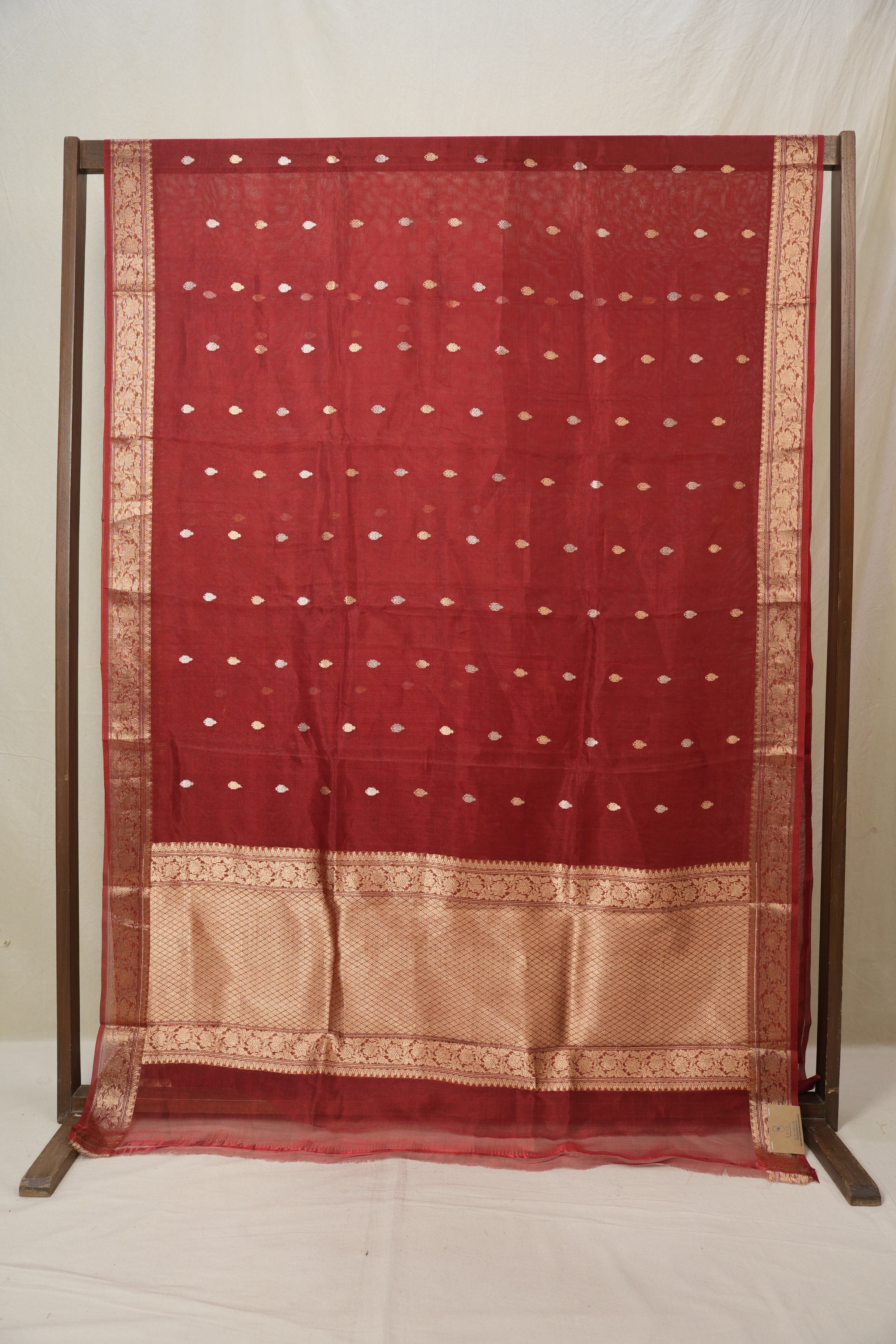 Maroon Tissue Banarasi Silk Saree - SRMTBSS57