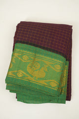 Wine Sungudi Cotton Saree - SRWSCS328