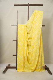 Yellow Cotton Jamdani Saree - SRYCJS142