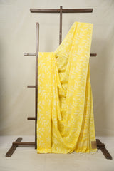 Yellow Cotton Jamdani Saree - SRYCJS142