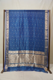 Blue Tissue Banarasi Silk Saree - SRBTBSS55