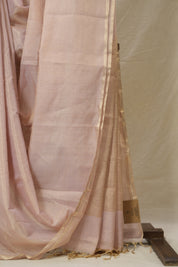 Baby Pink Maheshwari Tissue Saree - SRBPMTS739