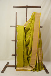 Lime Green Banarasi Silk Saree - SRLGBSS879