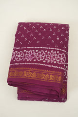 Magenta Sungudi Cotton Saree - SRMSCS283