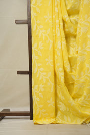 Yellow Cotton Jamdani Saree - SRYCJS142