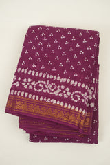 Magenta Sungudi Cotton Saree - SRMSCS285