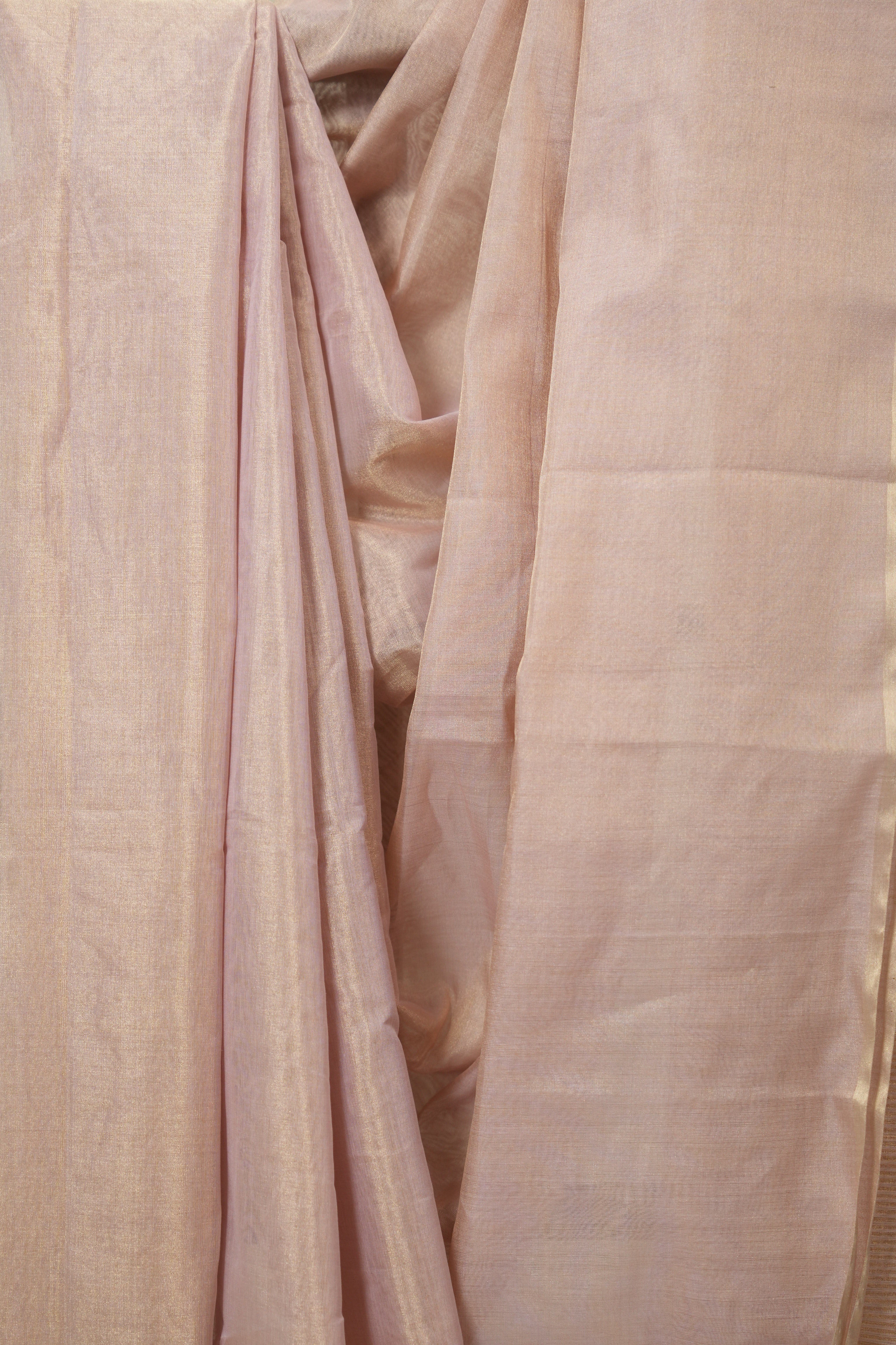 Baby Pink Maheshwari Tissue Saree - SRBPMTS739
