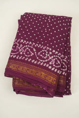 Magenta Sungudi Cotton Saree - SRMSCS282
