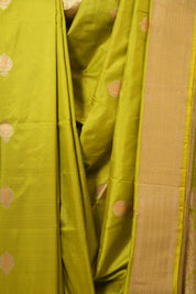 Lime Green Banarasi Silk Saree - SRLGBSS879