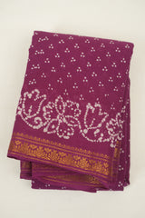 Magenta Sungudi Cotton Saree - SRMSCS284