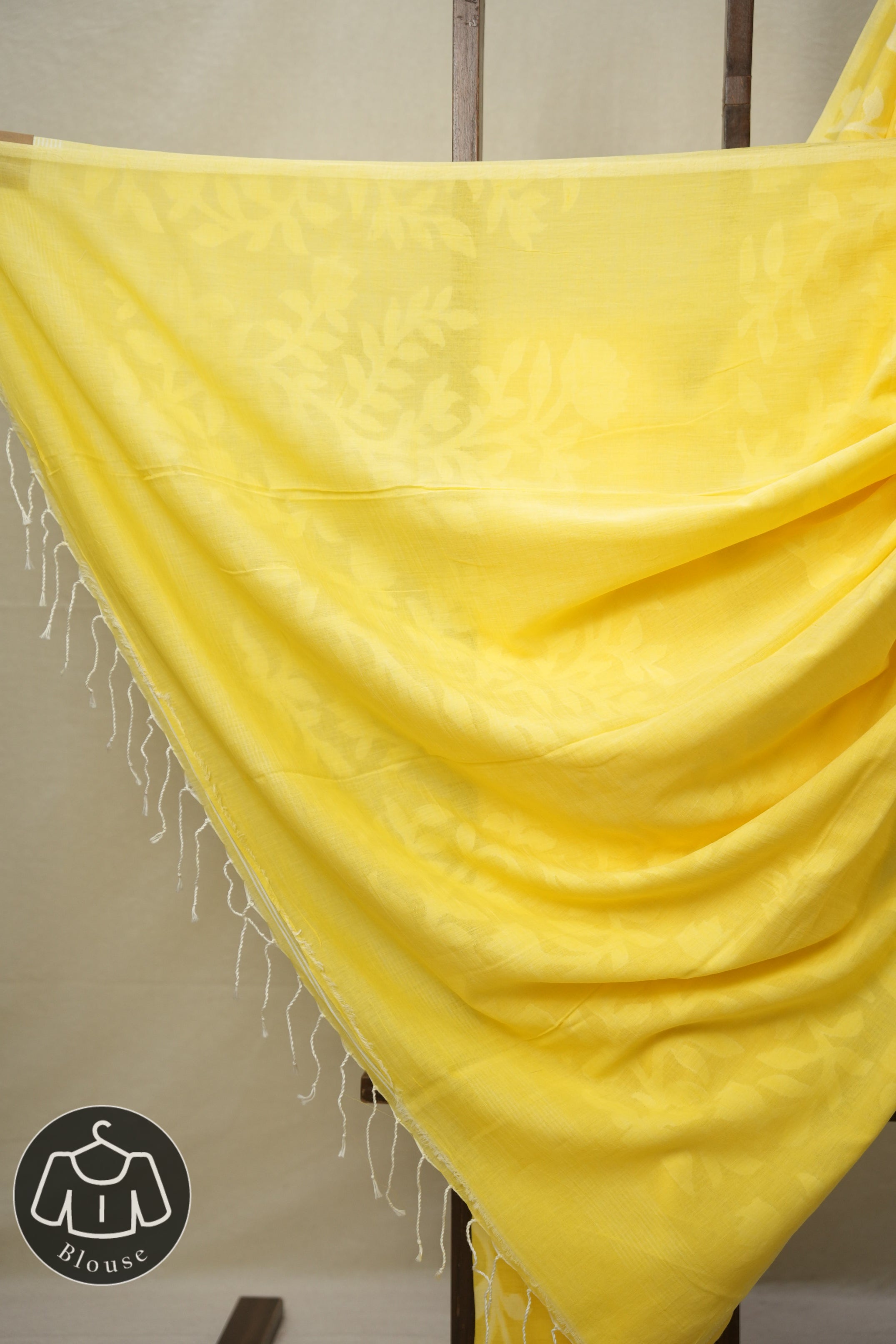 Yellow Cotton Jamdani Saree - SRYCJS142