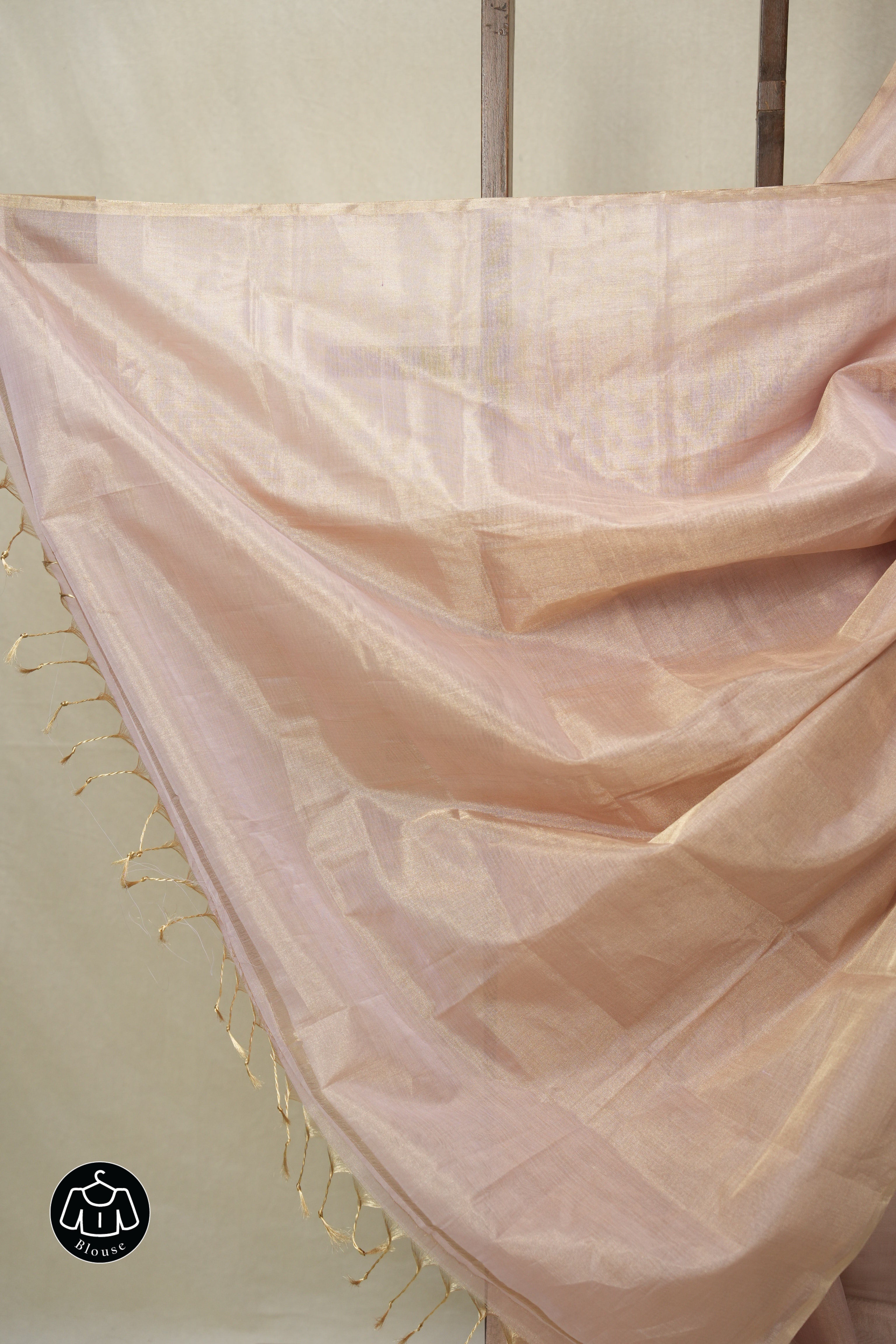 Baby Pink Maheshwari Tissue Saree - SRBPMTS739