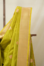 Lime Green Banarasi Silk Saree - SRLGBSS879