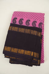Pink Sungudi Cotton Saree - SRPSCS289