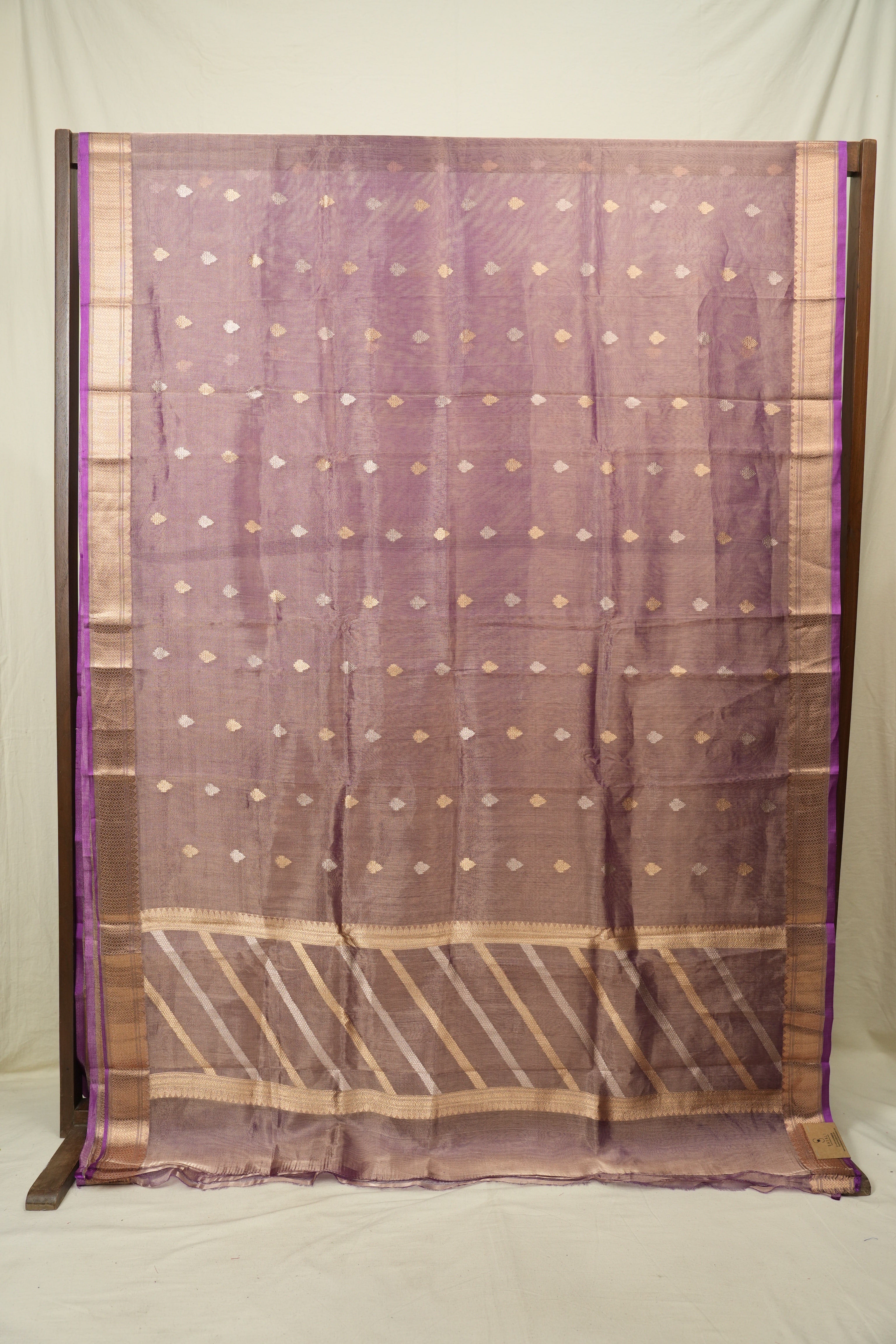 Dual Tone Lavender Tissue Banarasi Silk Saree - SRDTLTBSS76