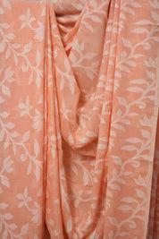 Peach Cotton Jamdani Saree - SRPCJS143