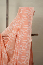 Peach Cotton Jamdani Saree - SRPCJS143