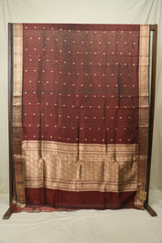 Maroon Tissue Banarasi Silk Saree - SRMTBSS87