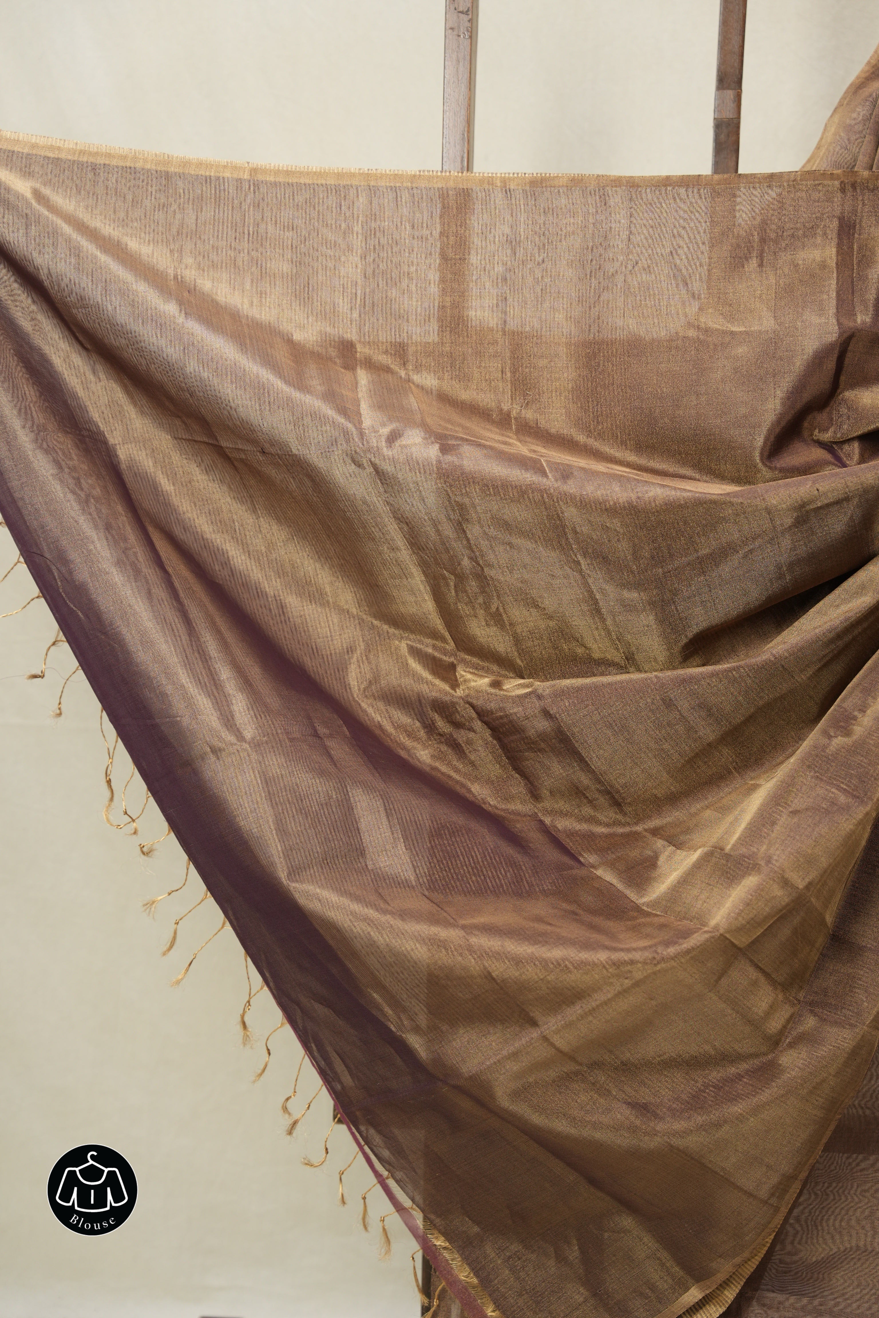 Purple Gold Maheshwari Tissue Saree - SRPGMTS738