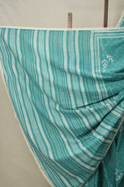 Rama Green HBP Cotton Saree With Lace - SRRGHBPCSWL16