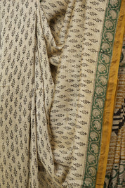 Cream HBP Cotton Silk Saree With Chanderi Border - SRCCSS1544
