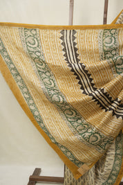 Cream HBP Cotton Silk Saree With Chanderi Border - SRCCSS1544