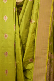 Lime Green Banarasi Silk Saree - SRLGBSS881