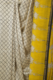 Cream HBP Cotton Silk Saree With Chanderi Border - SRCCSS1543