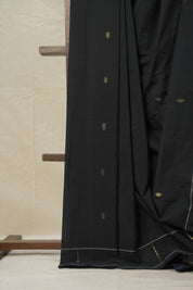 Black Cotton Paithani Saree - SRBCPS679