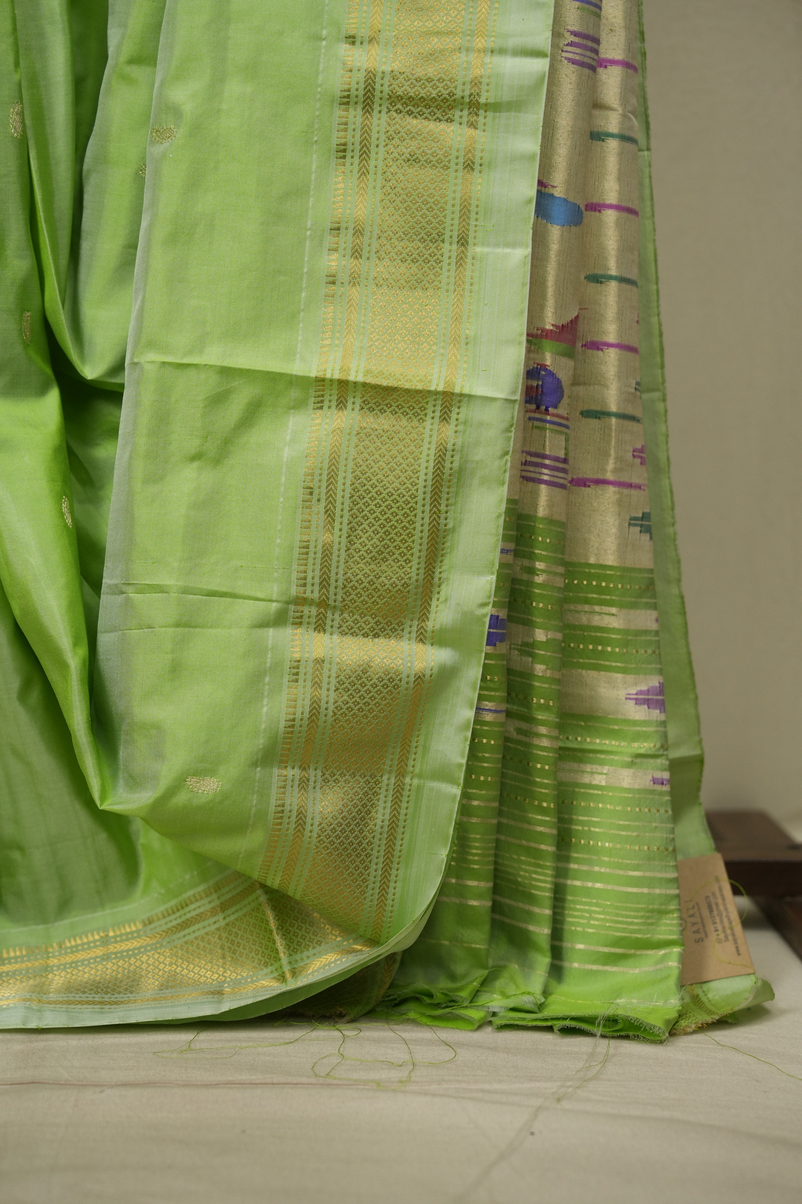 Mint Silk Paithani Saree - SRMSPS827