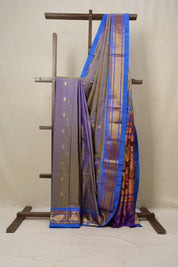 Two Tone Purple Silk Paithani Saree - SRTTPSPS697