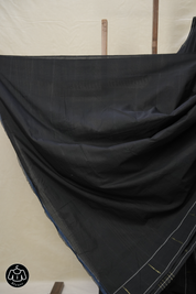 Black Cotton Paithani Saree - SRBCPS679