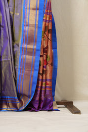 Two Tone Purple Silk Paithani Saree - SRTTPSPS697