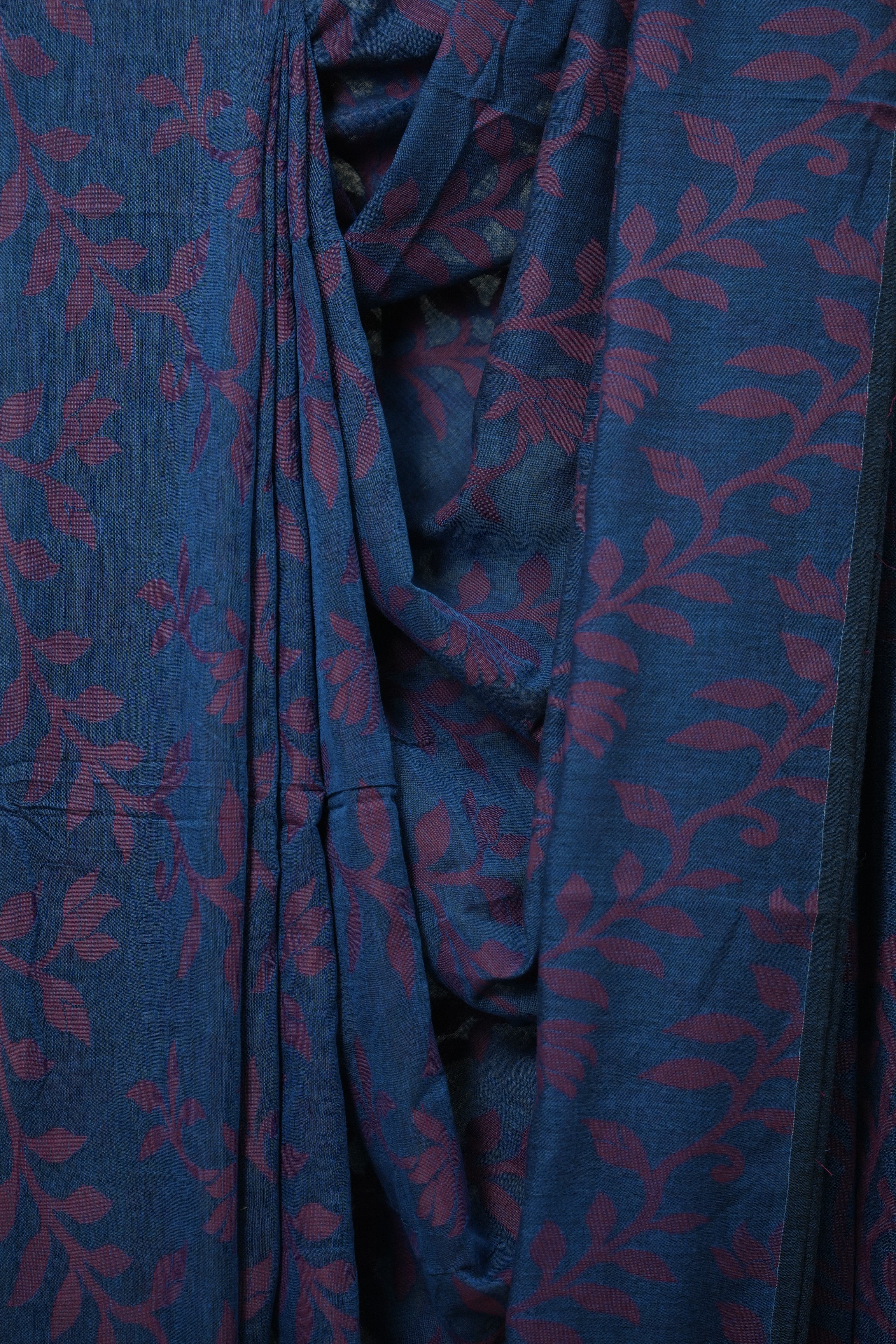 Rama Green Cotton Jamdani Saree - SRRGCJS147